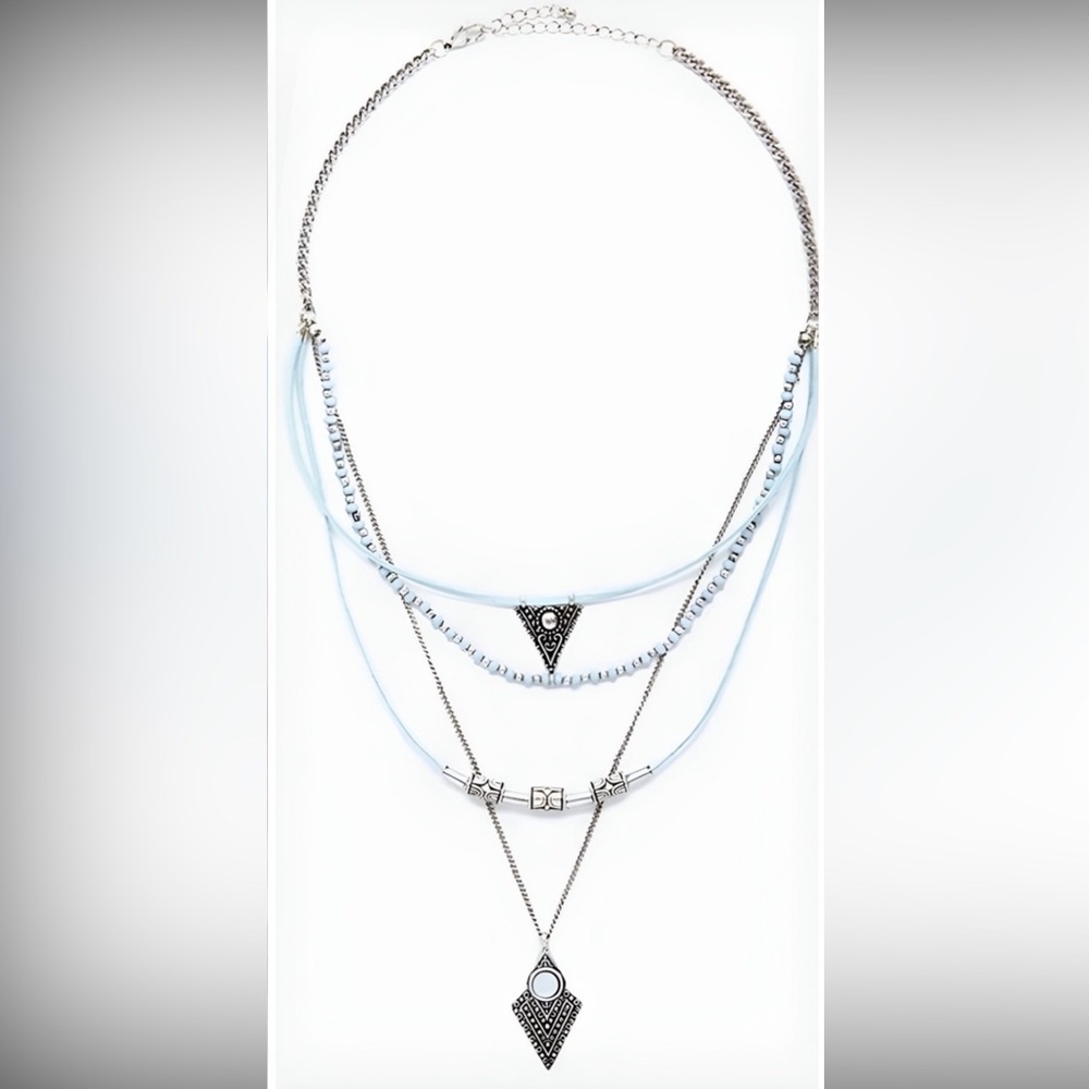 Forever 21 layered faux stone necklace